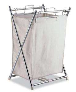 New Folding Laundry Hamper w/Canvas Pull Out Bag  