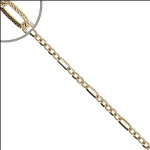   Yellow Gold, Sparkly Diacut Figrolo Chain Necklace 3mm Wide Jewelry