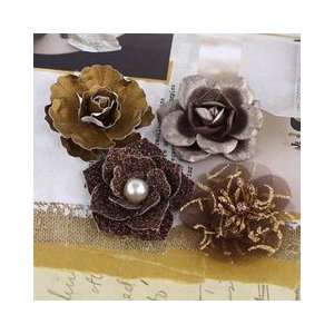    Iron Metalique Fabric & Paper Flowers (Prima)