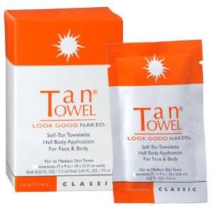  TanTowel HALF Body CLASSIC Towelettes   10 Pack Beauty