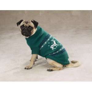  GREEN   X LARGE   Caribou Dog Sweater: Pet Supplies