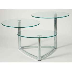   Adesso WK5106 22 Steel Cascade Cascade Swivel Glass Table Electronics