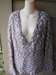 DKNY Womens Deep V Neck Sweater P $79 NWT  
