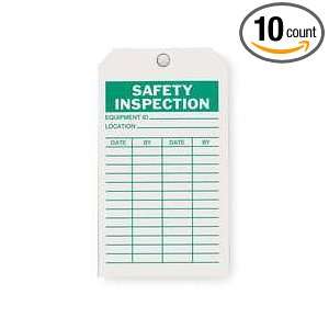   Inspection Tag, Safety Inspection, Pk 10 Industrial & Scientific