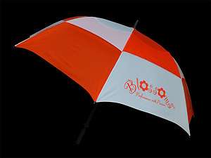   Canopy Orange Automatic Golf Umbrella 62 Canopy 642331874648  