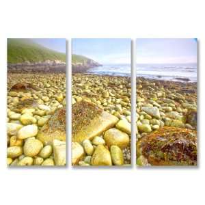   Range beach stones 3 Parts Canvases Photos Framed 