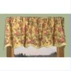 Ricardo Trading Climbing Roses Floral Lined Valance with Plaid Ruffle 