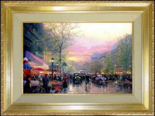 Paris City of Lights 18x27 S/N Framed Limited Ed. Thomas Kinkade 
