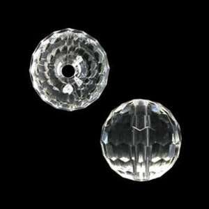  12mm Clear Faceted Round Acrylic Beads Arts, Crafts 