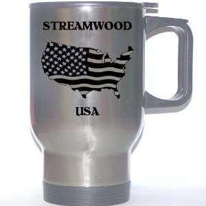  US Flag   Streamwood, Illinois (IL) Stainless Steel Mug 