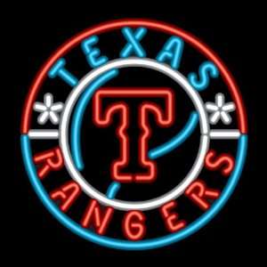 Texas Rangers Team Logo Neon Sign 