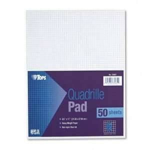 com Quadrille Pads, 6 Squares/inch, 8 1/2 x 11, White, 50 Sheets/Pad 