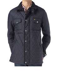 Navy (Blue) Le Breve Mario Quilted Jacket  228624441  New Look