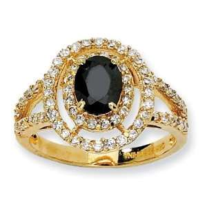   Silver Gold Plated CZ Fashion Ring Sz 7: Arts, Crafts & Sewing