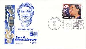 Jazz & Blues Singers Mildred Bailey FDC   Artmaster  