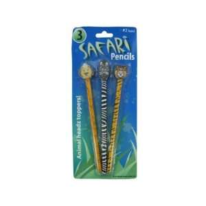  Bulk Pack of 48   Safari pencils with animal head toppers 