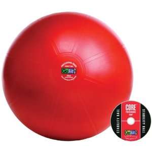   STABILITY BALL & CORE PERFORMANCE TRAINING DVD (65 CM; RED) Health