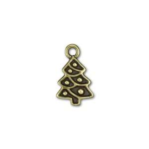    Brass Oxide Pewter Christmas Tree Charm: Arts, Crafts & Sewing