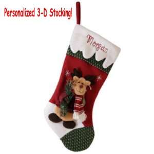  Personalized Snow Cap Moose Christmas Stocking Everything 
