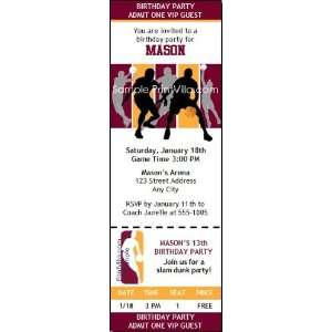  Cleveland Cavaliers Colored Ticket Invitation Sports 
