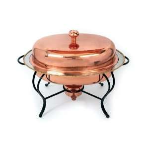   : Star Home 6 Quart Oval Copper Plated Chafing Dish: Kitchen & Dining