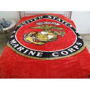  Korean Style Queen Blanket United States Marine Corps Seal 