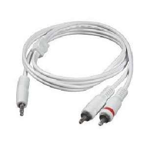  CABLES TO Phono 3.5MM M RCA M 6FT IPOD WHT Audio Cable 