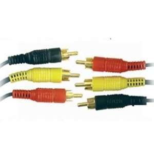   Up 3 RCA Phono to Triple Phono Audio Video Cable Lead 1m Electronics