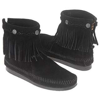 Womens Minnetonka Moccasin Hi Top Back Zip Boot Grey Suede Shoes 