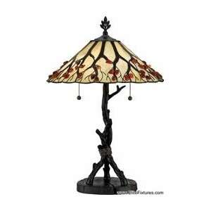  Tiffany Whispering Wood Table Lamp