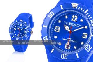GENEVA XXL 40 mm Armbanduhr/Uhr Analog Quarz Mode Silikon Watch U 
