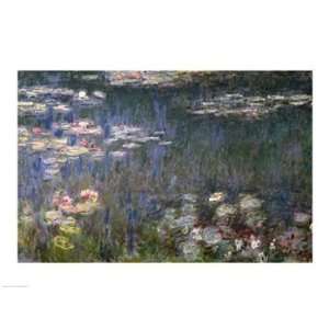 Waterlilies Green Reflections, 1914 18 (left section)   Poster by 