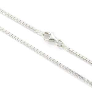  Sterling Silver 20 Box Chain Necklace: Jewelry