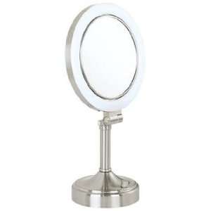  Surround Lighted Pivoting Pedestal Vanity Mirror