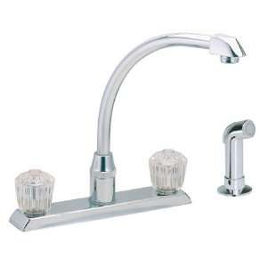 : Elkay LKDA2441 Chrome High Arc 11 Height Double Handle Bar Faucet 