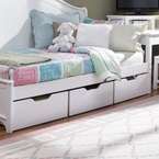 Youth White Twin Bookcase Platform Bed  