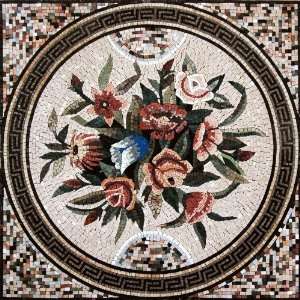    Flower Mosaic Art Tile Stone Floor Inlay Wall: Everything Else