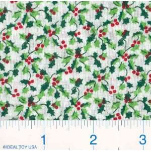  45 Wide Scattered Holly Fabric By The Yard Arts, Crafts 