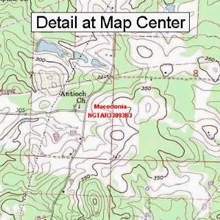  USGS Topographic Quadrangle Map   Macedonia, Arkansas 