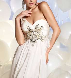 P615 TERANI prom dress *PRICE MATCH GUARANTEE* LONG IVORY gown 0 2 4 6 