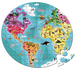 Janod Puzzle Blauer Planet Kinderpuzzle Weltkarte Erde 3700217329266 
