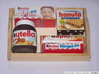 Kaufladen Zubehör Holz Set Nutella Duplo Hanuta Riegel  