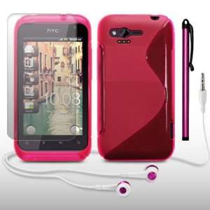  HTC RHYME WAVE TPU GEL CASE WITH SCREEN PROTECTOR, STYLUS 