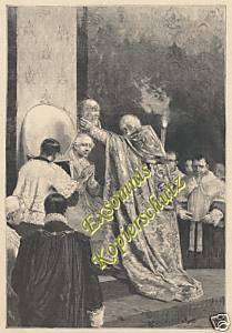 STICH 1877   KRÖNUNG PAPST LEO XIII  pope  