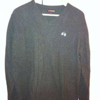 La Martina Pullover edel Superfein Gr.L/M Top Zustand Dunkelbraun in 