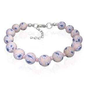 Mode Fimo Perlen Blüten Blumen Armband Perlenarmband  