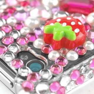 Cute Diamond Strass Perlen Tasche Rhinestone Bling Hard Case iPhone 4 