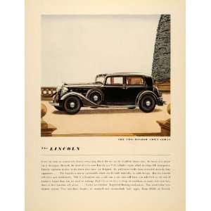   Town Sedan Lincoln Automobile   Original Print Ad