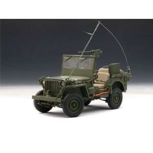  Willys Jeep 1/18 Army Green w/Accessories Included Toys 
