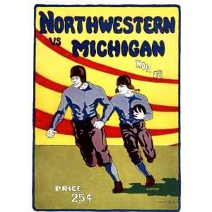  1924 Michigan vs. Northwestern 22 x 30 Canvas Historic 
